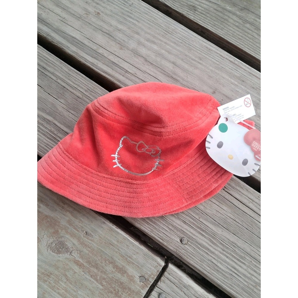 Sanrio Hello Kitty Pink Fuzzy Bucket Hat One Size